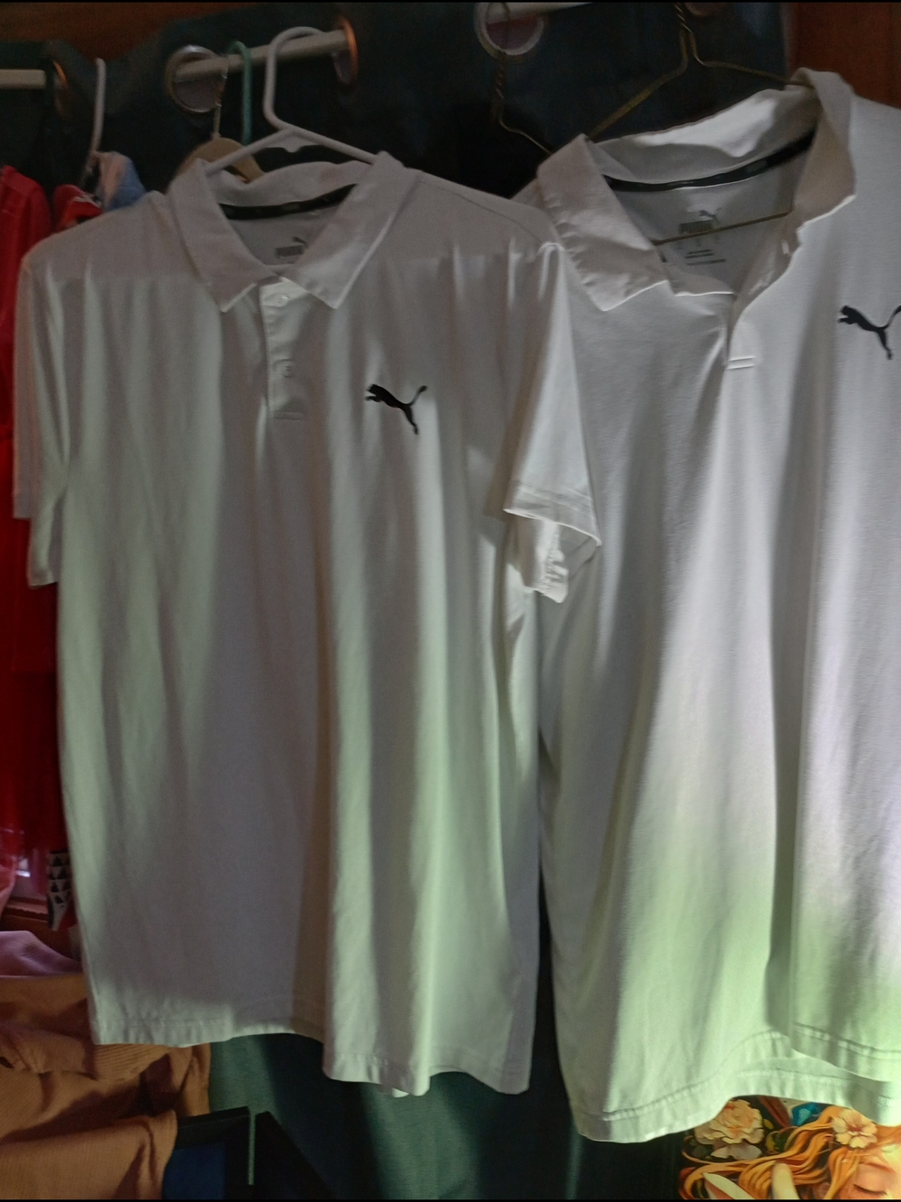 Puma Men’s White Polo Shirts with Black Logo